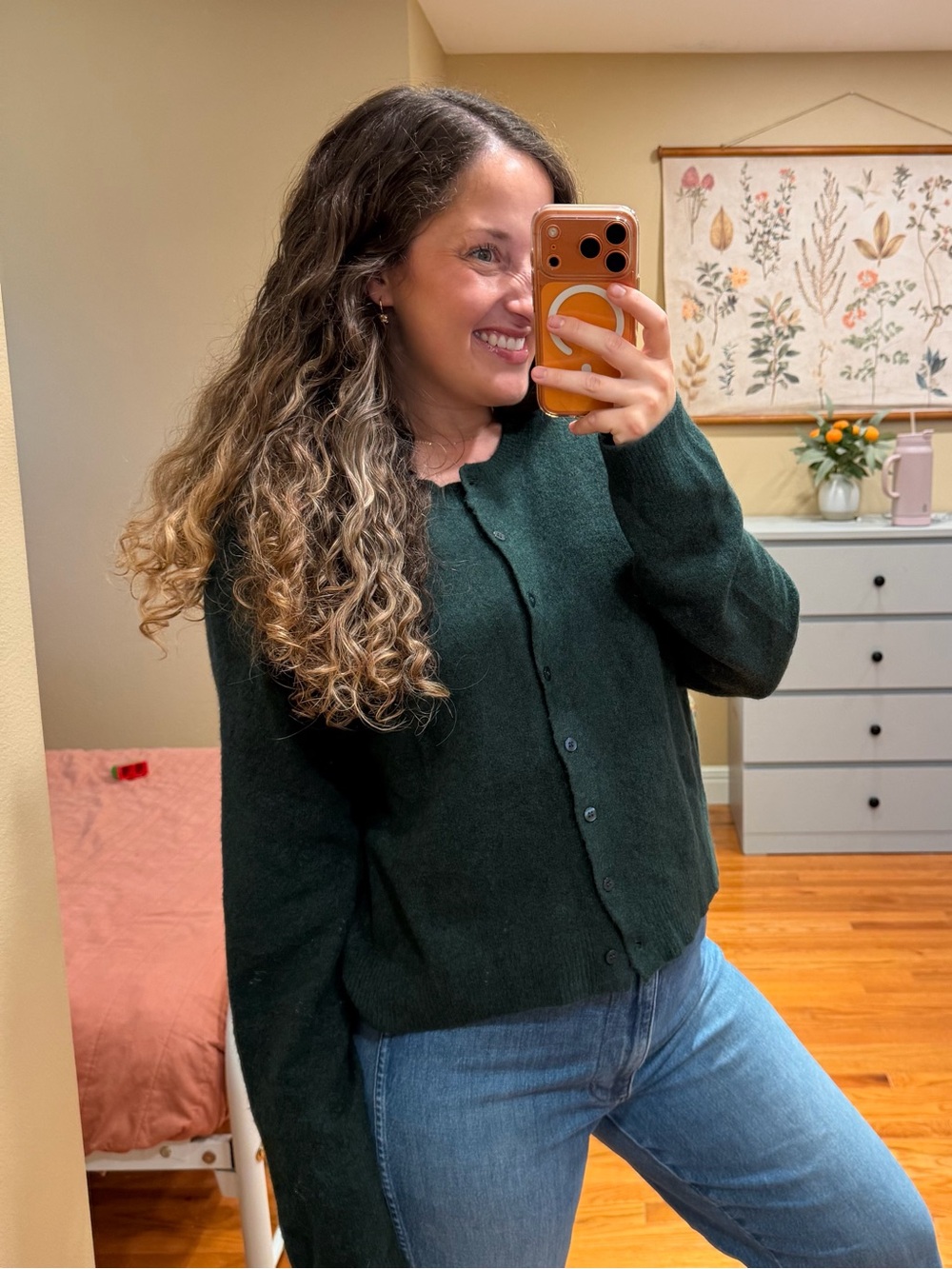 Z Supply Medina Cozy Cardigan Sweater in Garland Green Large